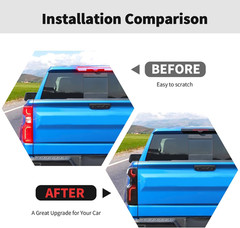 2022-25 Silverado Tail Light Lamp Cover Kit Smoked Black–Compatible Replacement