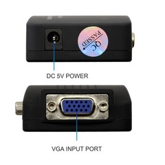 RCA to VGA AdapterComposite AV S-Video to VGA Converterfor HDTV Monitors Lapt…