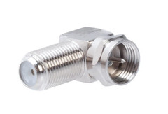 90 Degree Right Angle F Female to Male Connector Coax Adapter TV F-Type M/F Lot
