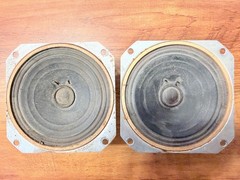 Pair Carbonneau Vintage ALNICO 4 ” 16 ohm Tested Good Speaker