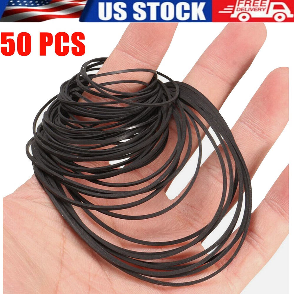 50PCS For Cassette Player Recorder Repair Replacement Square Rubber Drive Belt