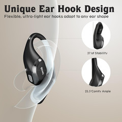 Open Ear Headphones,Over Ear Earbuds with Ergonomic Earhook,Bluetooth Headphones