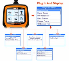 Professional ANCEL AD410 OBD2 Scanner 12V Check Car Engine Free Update Diagnosis