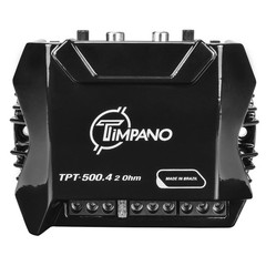 Timpano 4 Channel Amplifier Car Audio 4 x 125 Watts 4.5 x 3 x 2.5 Inch, Gray