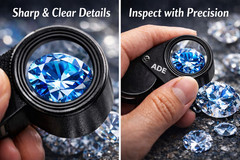 10x21mm UV/LED Triplet Illuminated Loupe-Dual Light (white & UV) Magnifier USA