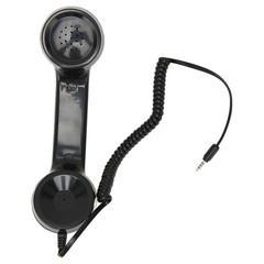 Retro Phone Handset Radiation-Proof Receiver For Mobile/PC (Black)