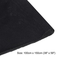 Black Speaker Mesh Grill Stereo Fabric Dustproof 100cm x 150cm 39″ x 59″
