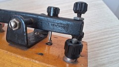 Vintage Morse Telegraph Key FEP Educational Wooden Russian Soviet USSR 1954