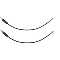 2 Pack Replacement 3.5mm Male Plug to Bare Wire Audio Repair Cable – 12in