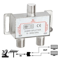 F-Type Splitter RG6 Coaxial Cable Splitter Satellite Adapter TV Antenna Cable