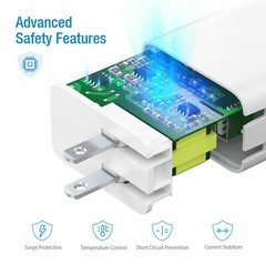 UL Mains 5V 2.4A USB Port Wall Charger 5 Volt 2.4Amp DC Power Adapter Converter