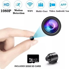 32GB SD Card, HD 1080P Mini Camera WiFi Camcorder Security Cam For Home
