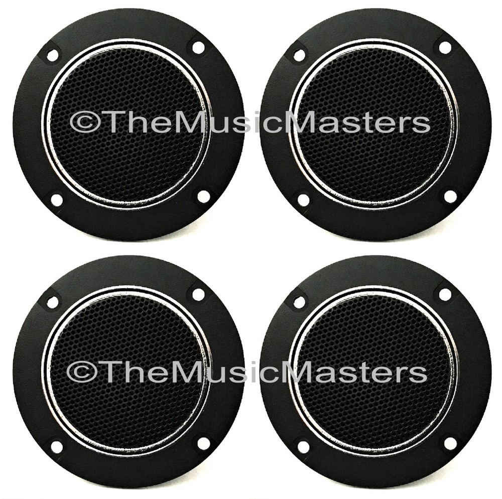(4) Flush Mount 4″ inch Round Super Horn TWEETERS Speakers Car Audio Home Stereo