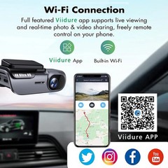 GPS 4K Dash Cam Wireless WiFi Front Car DVR Camera Video Recorder G- Sensor