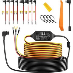 Universal Dash Cam Hardwire Kit 12-24V Mini USB Hard Wire Cable Fuse for Car