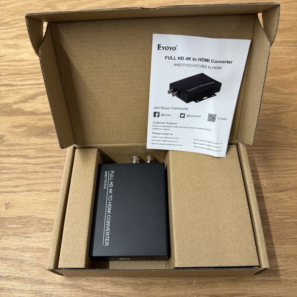 EYOYO Full HD 4K To HDMI Converter I AHD/ TVI/CVI/CVBS TO HDMI