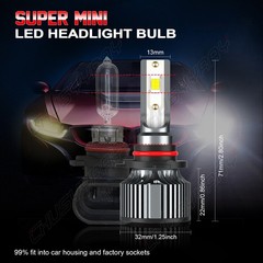 For GMC Sierra 2500HD 3500HD 2015 LED Headlight High/Low Beam Bulbs White 6500K