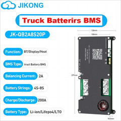 Smart Active Truck BMS 4S 6S 7S 8S 12V 24V 200A Active Balance 2A and Bluetooth