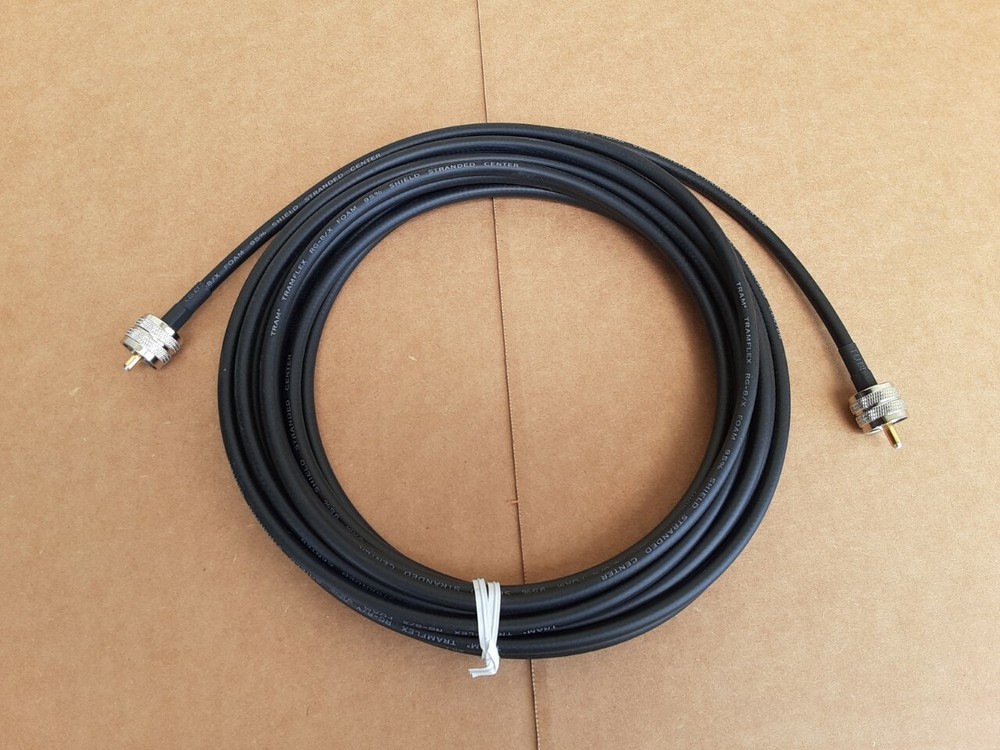 US MADE RG-8X CB Ham Radio PL259 to PL259 UHF 50 ohm coax cable lot
