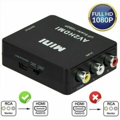 2 x RCA AV to HDMI HD Converter Composite CVBS Audio Video Adapter Wii NES SNES