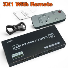 HDMI 2.1 Switch 4K 120Hz 8K HDMI Splitter 144Hz Dolby Vision HDR 3×1/4×1/5×1