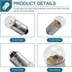 6V 3W 6 Volt 3 Watt Speedo Speedometer Light Bulb (6 pieces) Bulb model: BA9s Mi