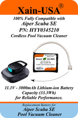 11.1V 3000mAh Replacement Battery for Aiper Scuba SE Cordless Pool Vacuum