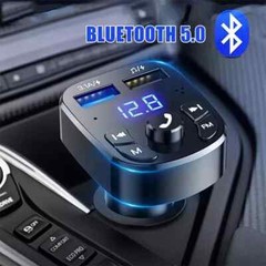 Bluetooth 5.0 Car Wireless FM Transmitter Adapter For 2USB PD Charger AUX