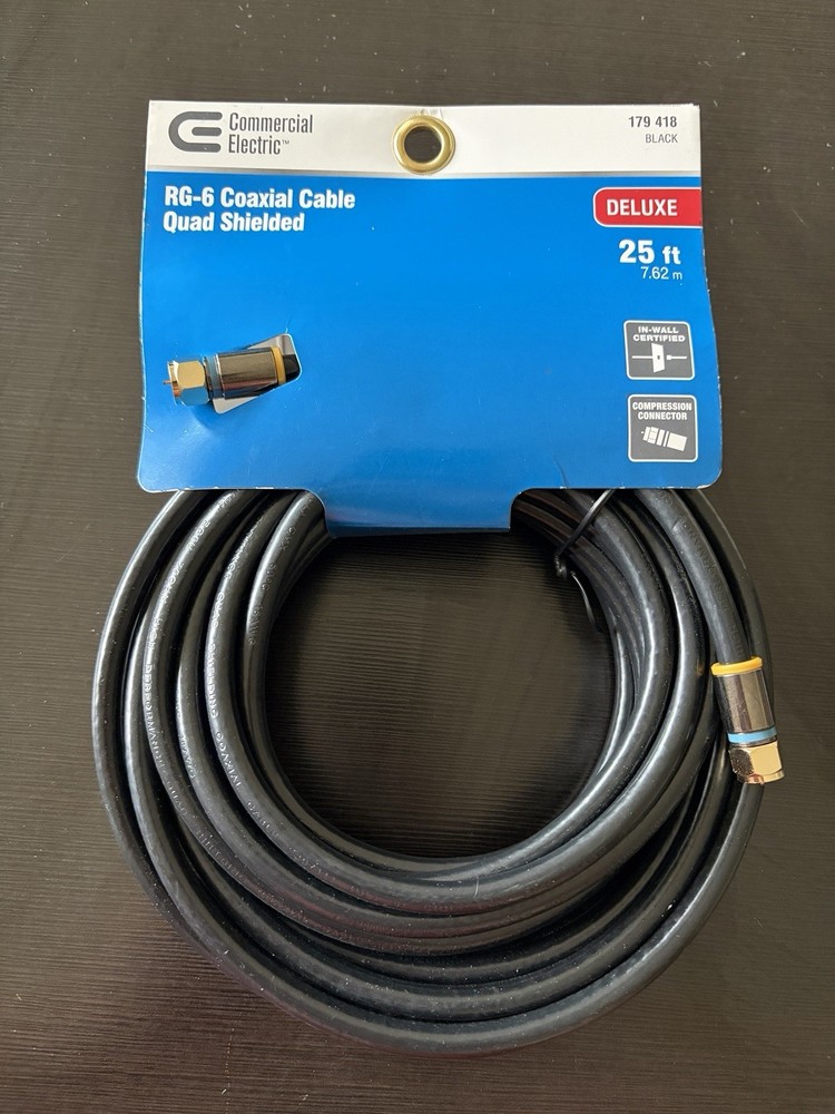 Commercial Electric 25 ft. RG-6 Coaxial Cable