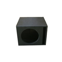 Single 12″ Vented Armor Coated Subwoofer Box with Painted Kerf Port 1″ MDF