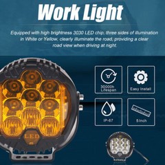 4PCS 7 inch LED Work Light Car Pods Spot Flood Combo Fog Lamp Offroad Driving