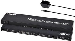 4K HDMI Splitter 1 in 12 Out Powered HDMI Distributor Support 4Kx2K@30Hz Full H