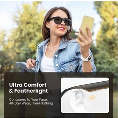 WeariQ Smart UV400 Polarized Bluetooth Sunglasses, IPX4 Waterproof, Touch Contr…