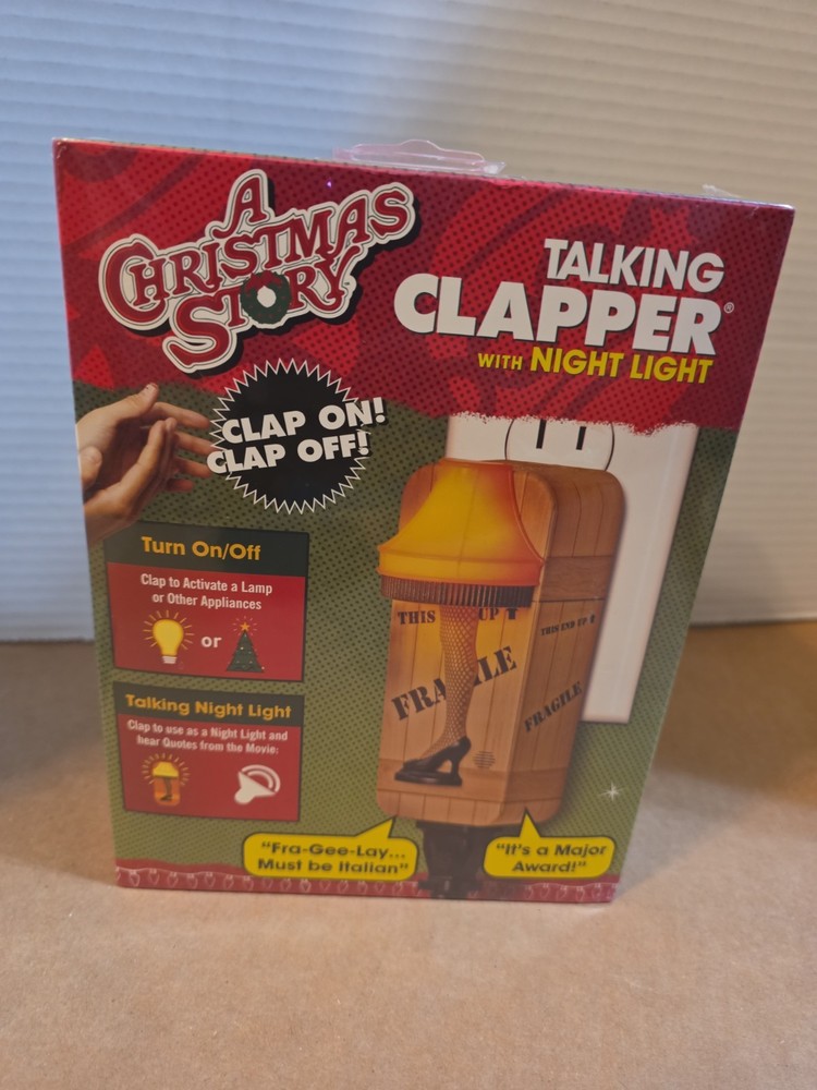 A Christmas Story Leg Lamp Talking Clapper w/Night Light NEW SEALED IN BOX