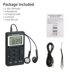 Portable Pocket LCD Digital AM FM Radio Stereo Receiver Rechargeable w/earphone