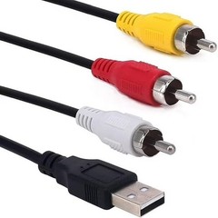 USB to RCA Audio Cable 1.5M USB 2.0 Male to 2 RCA Male Stereo Adapter for PC Lap