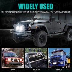4Pcs 6” inch LED Work Lights Bar Flood Pods Off Road Fog Driving SUV ATV Truck