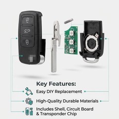 GENUINE VW SKODA SEAT KEY FOB 3 BUTTON REMOTE CONTROL 1J0959753DA 434MHz-