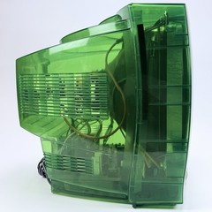 Zenith Transparent Jungle Green 13″ CRT Television Retro Gaming TV Prison Model