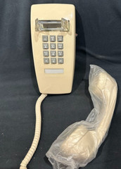NOS GTE 2554 Compact Wall Touch Telephone Ash Tone/Pulse Ringer Volume Control