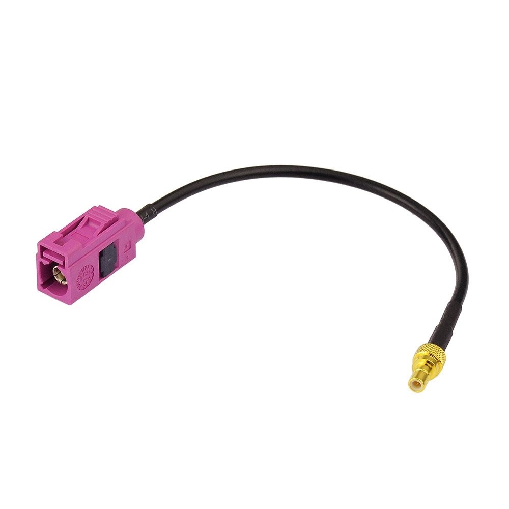 Fakra H Pink Female To SMB Plug Male Adapter RF Cable 6 Inches Sirius XM Radio