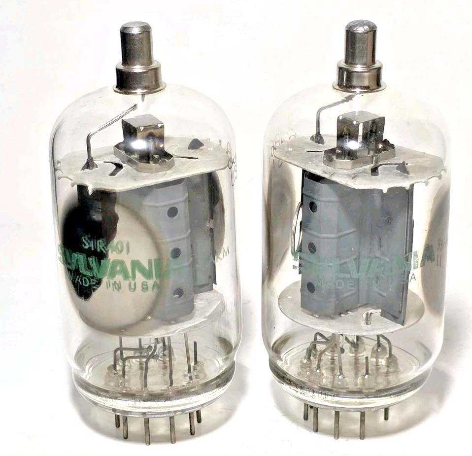 Date Matched Pair Sylvania 6JB6 6JB6A Vacuum Tubes Tested On TV -7