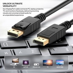Lot of 1-100 6FT DisplayPort Cable 4k@60hz 2k@165hz HD Video cable DP to DP Male