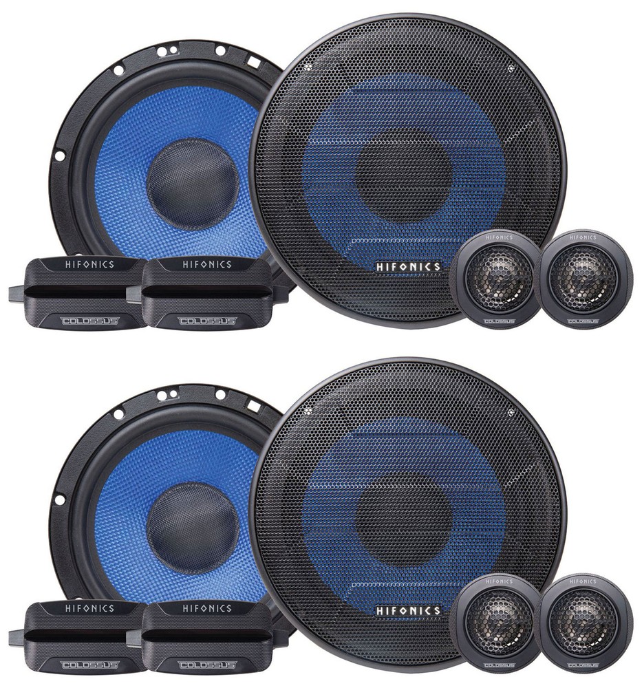 (2) Pairs Hifonics HCC65C 6.5″ 150w Component Car Speakers w/Aluminum Tweeters