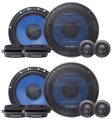 (2) Pairs Hifonics HCC65C 6.5″ 150w Component Car Speakers w/Aluminum Tweeters