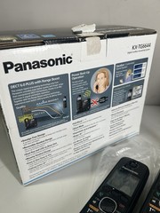 Panasonic KX-TG6644B DECT 6.0 Cordless Phone 4 Handsets Answering Speaker