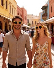 toTravelGear Lemon Yellow Polarized Sunglasses for Women 58mm,