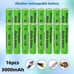 Rechargeable Battery 3000mAh 1.5V AA AAA Alkaline Batteries 1000 Cycle for Light