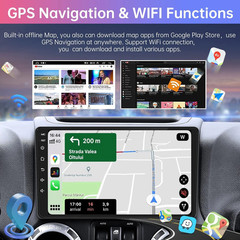 64GB For Jeep Wrangler 2007-2017 Car Stereo Apple CarPlay Android 15 Radio GPS