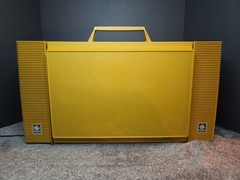 Vintage GE Wildcat Portable Record Player Yellow Stereo Solid State Tested AS IS